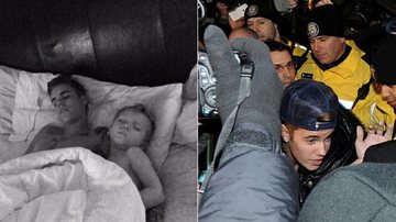 Justin Bieber dorme ao lado do irmão mais novo, Jaxon - Twitter/Reprodução