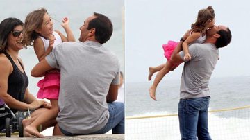 Edmundo com a família na praia - J. Humberto/Agnews