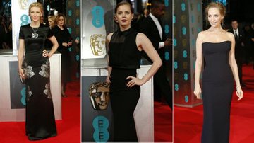 Estrelas escolhem looks pretos para o BAFTA - Getty Images e Reuters