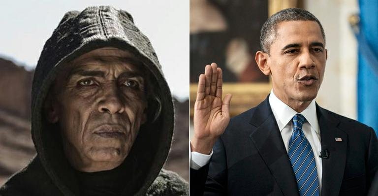 Diabo é cortado de filme por semelhança com Obama - Foto-montagem