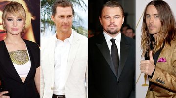 Jennifer Lawrence, Matthew McConaughey, Leonardo DiCaprio e  Jared Leto - Getty Images