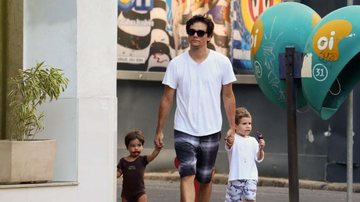Wagner Moura leva os filhos para tomar sorvete - Gil Rodrigues/ Foto Rio News