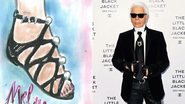 Sandália desenhada por Karl Lagerfeld será desfilada na SPFW. Veja o croqui - Foto-montagem