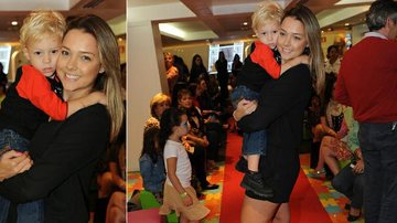 Davi Lucca, filho de Neymar, com a mamãe - Francisco Cepeda / AgNews