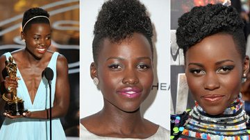 Lupita Nyong’o prova que cabelo curto afro é versátil - Foto-montagem/ Getty Images