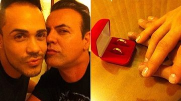 Ex-BBB Dicésar troca alianças com o namorado na Argentina: "Só falta agora uma festa de casamento" - Instagram/Reprodução
