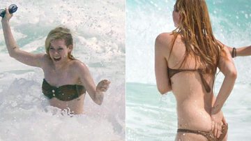 Avril Lavigne quase mostra demais durante banho de mar no México - Grosby Group