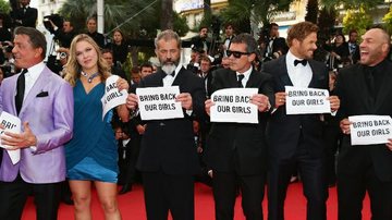 Em Cannes, Sylvester Stallone, Mel Gibson e mais famosos pedem a libertação de nigerianas - Foto-montagem/Getty Images