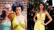 Isabeli Fontana e Solange Knowles usam vestidos (idênticos) com recorte lateral, que modela o corpo - Foto-montagem
