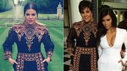 Khloe Kardashian usa vestido da mãe em pré-casamento - Foto-montagem