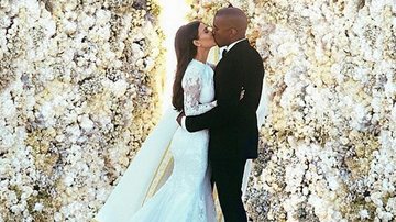 Foto do casamento de Kim Kardashian e Kanye West bate recorde no Instagram - Reprodução