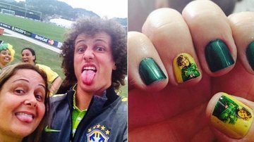 Mãe da David Luiz coloca foto do jogador na unha - Reprodução/ Instagram