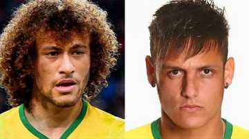 Neymar Jr. e David Luiz 'trocam' de penteado - Reprodução/ Instagram