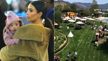Kim Kardashian faz festa de aniversário para North West - AKM-GSI/Splash; Reprodução / Instagram