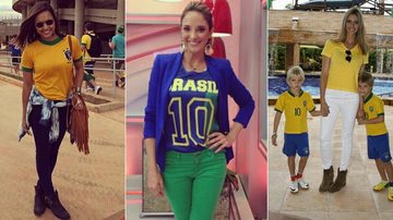 Torcida Fashion: copie os looks das famosas para torcer pela Seleção Brasileira - Foto-montagem