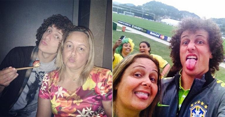 David Luiz e a mãe, Regina Célia - Instagram/Reprodução