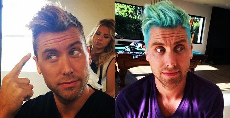 Ex-NSync Lance Bass aparece com o cabelo azul - Reprodução/ Instagram
