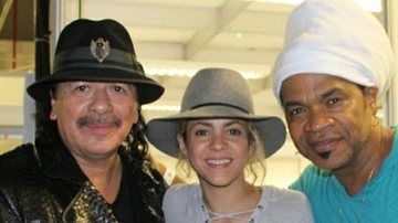 Shakira com Carlos Santana e Carlinhos Brown - Instagram/Reprodução