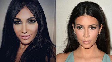 Jovem gasta US$ 30 mil para ficar parecida com Kim Kardashian e fica endividada - Twitter/Reprodução e Getty Images