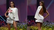 Izabel Goulart desfila com vestido ousado em Belo Horizonte - Francisco Cepeda/AgNews