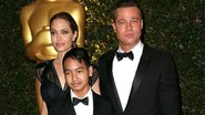 Angelina Jolie e Brad Pitt com o filho Maddox - Getty Images