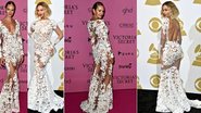 Batalha de looks: Candice Swanepoel e Beyoncé usam vestido transparente. Compare! - Foto-montagem