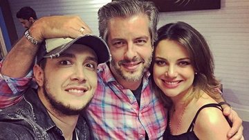 Bruno Boncini com Victor Chaves e Poliana Bagatini - Instagram/Reprodução