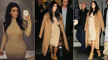 Kim Kardashian usa vestido de 19 dólares comprado na internet - Foto-montagem/ AKM-GSI Splash News/ Reprodução Instagram