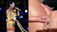 Katy Perry homenageia Super Bowl com tatuagem - Getty Images e Instagram