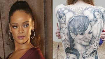 Fã cobre o corpo com tatuagens para Rihanna - Getty Images/ Reprodução SWNS
