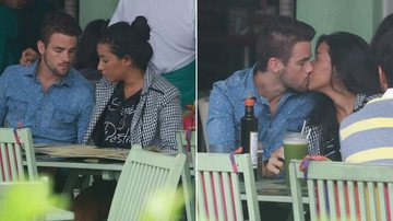 Talita Araújo e Rafael Licks, do BBB 15, trocam beijos em restaurante no Rio - Dilson Silva/AgNews