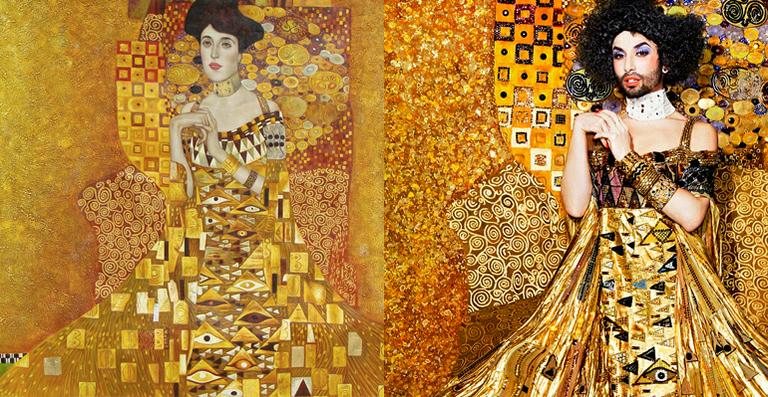 Conchita Wurst faz releitura de obra clássica de Gustav Klimt - Reprodução