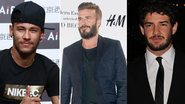 Neymar e Alexandre Pato parabenizam David Beckham - Getty Images/AgNews