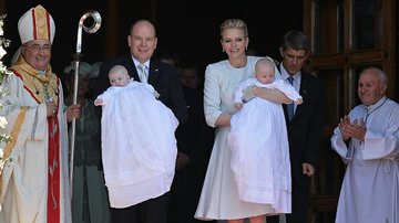 Príncipe Albert II e princesa Charlene de Mônaco batizam gêmeos - Getty Images