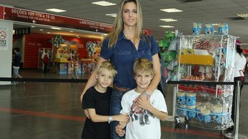 Fernanda Lima com os filhos - Alex Palarea / AgNews