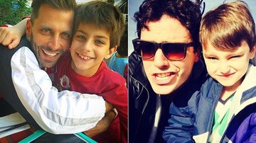 Henri Castelli e Thiago Rodrigues com os filhos - Reprodução/Instagram