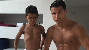Cristiano Ronaldo e o filho, Jr. - Reprodução/ Instagram