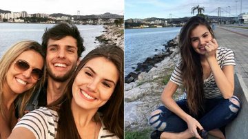 Camila Queiroz em Florianópolis com o namorado e a sogra - Instagram/Reprodução