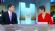 Sandra Annenberg e Evaristo Costa no Jornal Hoje - TV Globo/Reprodução