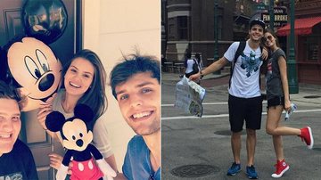 Camila Queiroz, o namorado Lucas Cattani e o amigo Felipe Hintze - Instagram/Reprodução