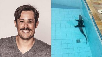 Roger Gobeth encontra jacaré na piscina de seu prédio - Instagram/Reprodução