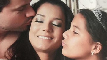 Monica Carvalho com o maridão e a filha, Yaclara - Reprodução Instagram