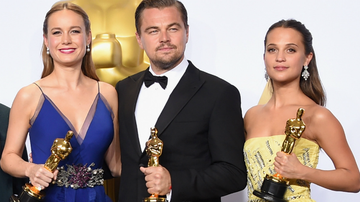 Brie Larson, Leonardo DiCaprio e Alicia Vikander - Getty Images