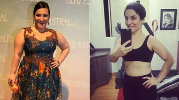 Simone Gutierrez em 2014 e em 2016 - Globo / Luciano Vicioni e Instagram/Reprodução