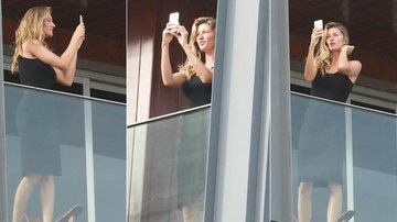 Gisele Bündchen tira selfie em sacada de hotel - Dilson Silva/AgNews