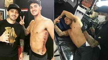 Gabriel Medina tatua frase motivacional na cintura - Reprodução/Instagram