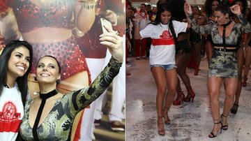 Ex-BBB Munik tira selfie e cai no samba com Viviane Araújo - Anderson Borde/ AGNews