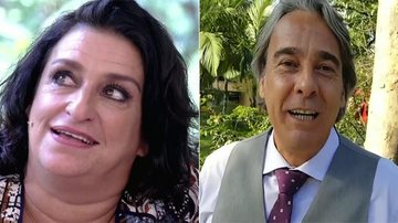 Grace Gianoukas: emoção com Alexandre Borges na TV - Reprodução TV Globo