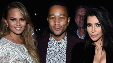 Chrissy Teigen, John Legend e Kim Kardashian - Getty Images