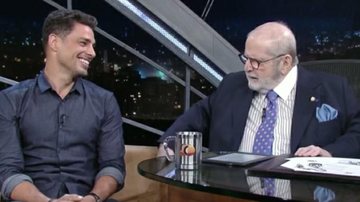 Cauã Reymond e Jô Soares - Reprodução / TV Globo